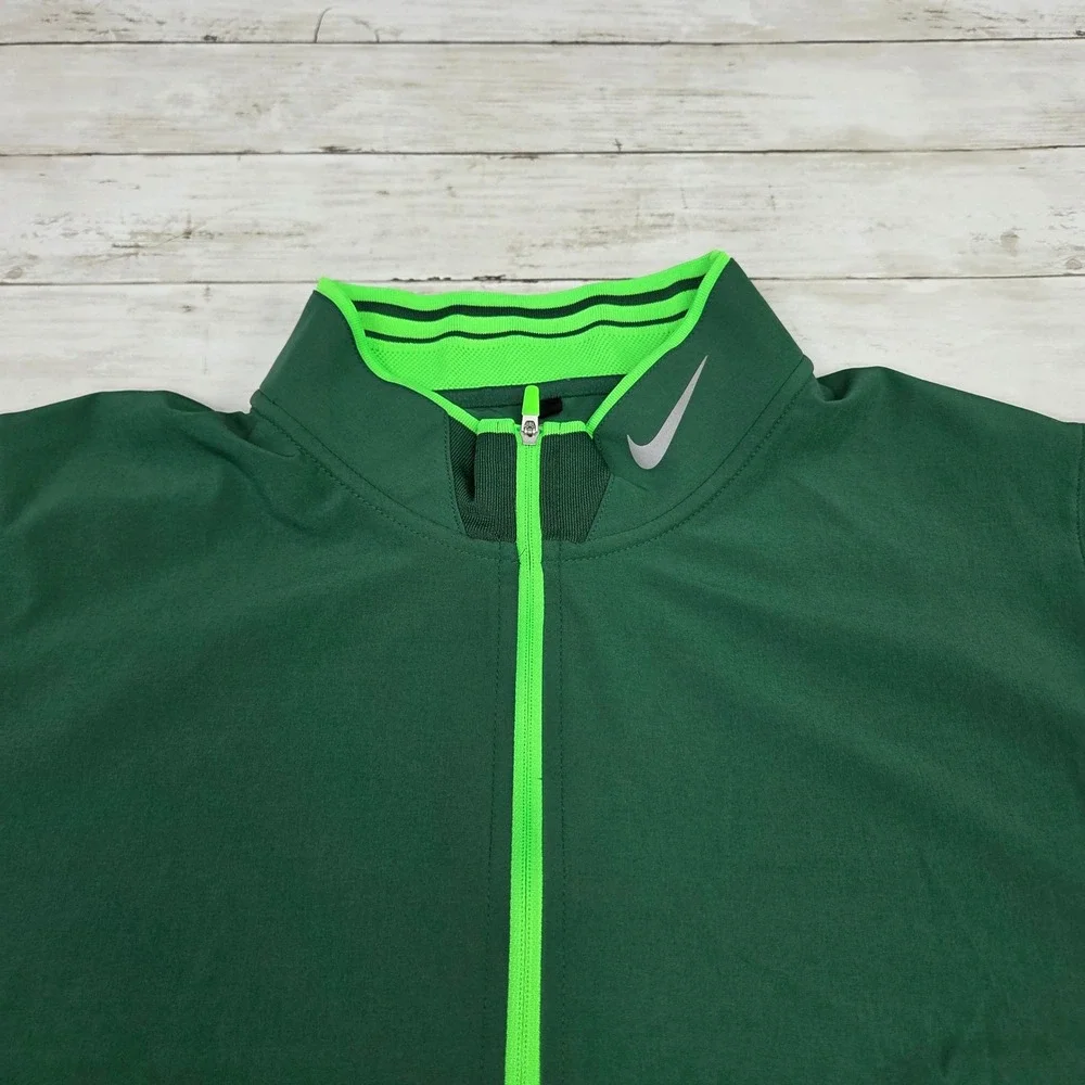 Nike Golf Tour Performance Quarter Zip Pullover Men Large Green 639883-341